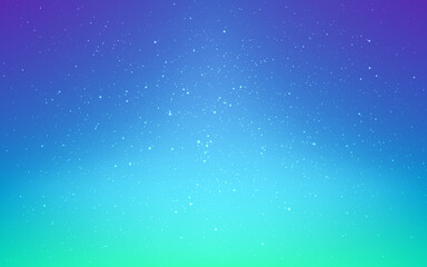 Cosmos background. Starry blue sky with beautiful gradient. Milky way backdrop. Bright shining stars. Magic space texture. Vector illustration