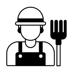 Rancher vector icon design, Farming and Agriculture symbol, village life Sign, Rural and Livestock stock illustration, farmworker or agricultural worker Concept