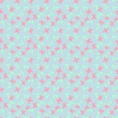 Floral seamless flower pattern for fabrics and textiles and packaging and gifts and cards and linens and kids