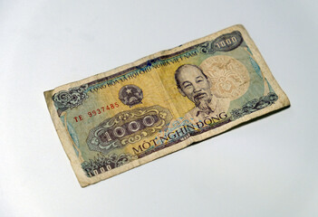 Vietnamese dong. Vietnamese currency. High quality photo. 