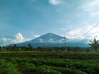 Fototapeta premium beautiful natural scenery from mount ciremai