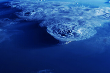 Fototapeta na wymiar Hurricane from space. Elements of this image furnished by NASA