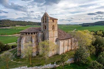 Hermitage of the Holy Christ of Torre Marte (Astudillo) in the region of Tierra de Campos in...