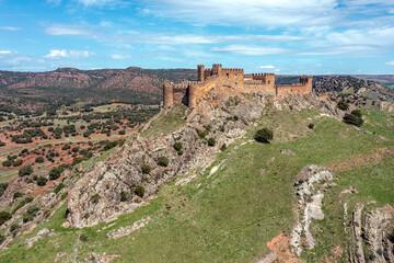 Fototapeta na wymiar Castle at Riba de Santiuste, Castilla la Mancha, Spain