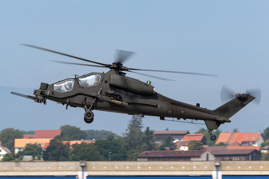 Payerne, Switzerland - September 4, 2014: Italian Army (Esercito Italiano) Agusta A129 Mangusta Attack Helicopter.