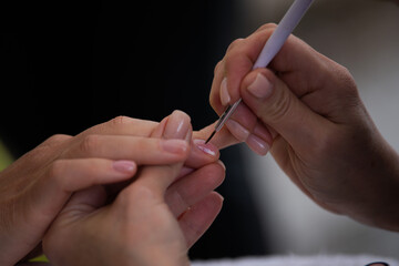 manicure and nail polish