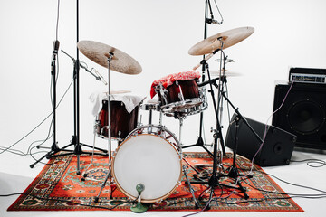 drum in photo studio