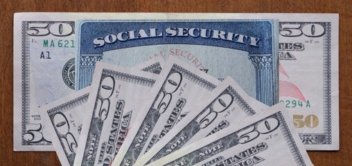 social security is important cash flow for retirees concept with social security card and cash image - 502670388