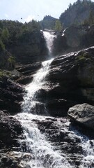 waterfall in the mountains