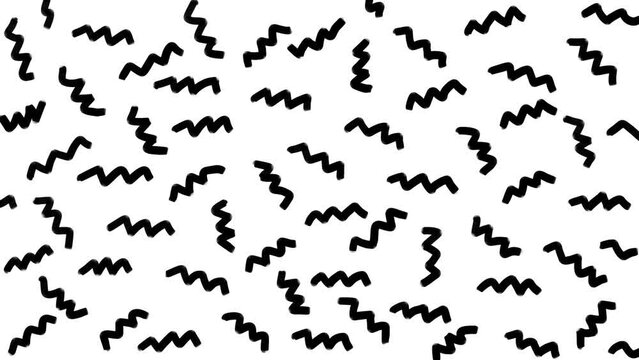Retro 80s 90s Black White Background Pattern Loop Animation