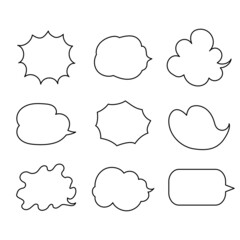 右吹き出し（モノクロ）