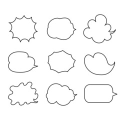 右吹き出し（モノクロ）