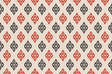 Ethnic ikat seamless pattern in tribal. Design for background, wallpaper, vector illustration, fabric, clothing, carpet, textile, batik, embroidery.