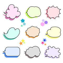 左吹き出し（カラフル）