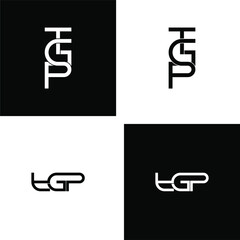 tgp letter original monogram logo design set