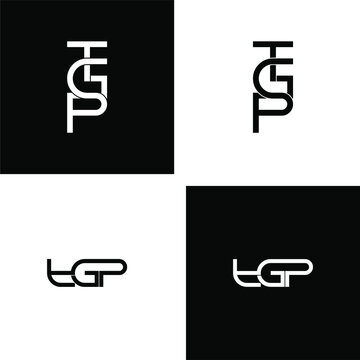 tgp letter original monogram logo design set