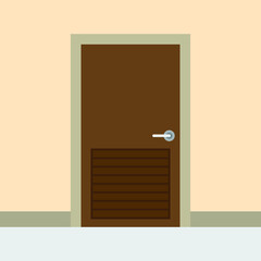 wooden door vector for website symbol icon presentation