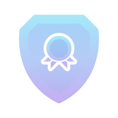medal shield gradient logo design modern template icon