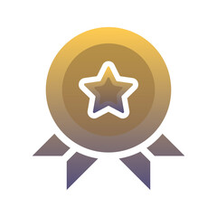 medal star gradient logo design modern template icon