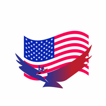 American flag backgrund eagle day.Good for background flag american.