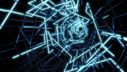 グリッド ワイヤーフレーム VJ トンネル 青 [別Verあり]