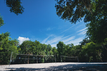 Beach volleyball nets at Central Winds park in Winter Springs, Florida