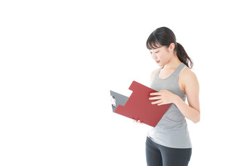 Young woman wearing a sportswear