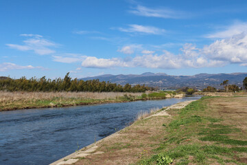 Fototapeta na wymiar 韮山付近の狩野川（静岡県伊豆の国市）