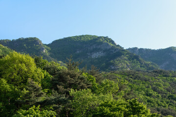 Obraz premium mountain landscape under blue sky