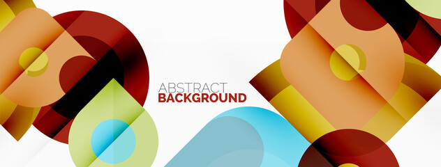 Obraz premium Colorful geometric pattern, minimal abstract background for wallpaper, banner, presentation