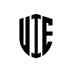 Fototapeta WIE letter logo design. WIE modern letter logo with black background. WIE creative  letter logo. simple and modern letter logo. vector logo modern alphabet font overlap style. Initial letters WIE   obraz