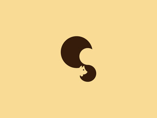 Brown squirrel with abstract design