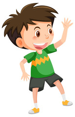 Happy boy cartoon character