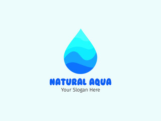 Natural aqua with gradation blue color