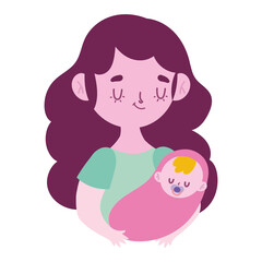 mom and baby