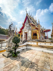 Naklejka premium Wat Phrathat Suthon Mongkhon Khiri temple complex in Phrae, Thailand