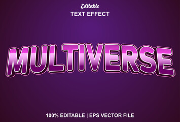 purple multiverse text effect editable