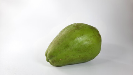 A large chayote on a white background