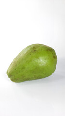 Green chayote on a white background, perfect for stir-fry and healthy food