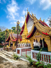 Fototapeta premium Wat Phrathat Suthon Mongkhon Khiri temple complex in Phrae, Thailand