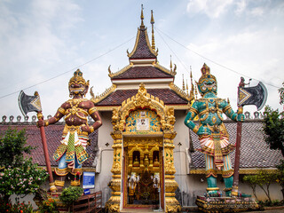 Fototapeta na wymiar Wat Phrathat Suthon Mongkhon Khiri temple complex in Phrae, Thailand