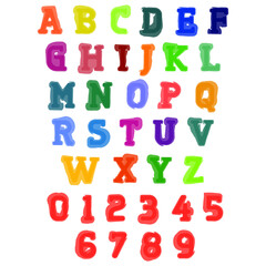 Watercolor alphabet vector