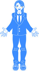 制服を着た女子学生