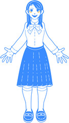 制服を着た女子学生