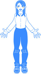 制服を着た女子学生