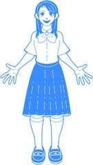 制服を着た女子学生