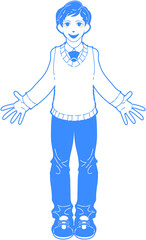 制服を着た男子学生