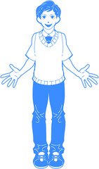 制服を着た男子学生