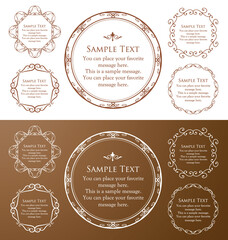 高級感のあるフレームデザイン　カードデザイン　アンティーク　ラグジュリー　ビンテージ	
