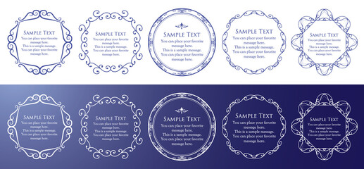 高級感のあるフレームデザイン　カードデザイン　アンティーク　ラグジュリー　ビンテージ	
